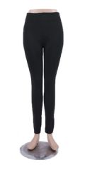 36 Bulk 3Women's Winter Fleece Seamless Black Pants