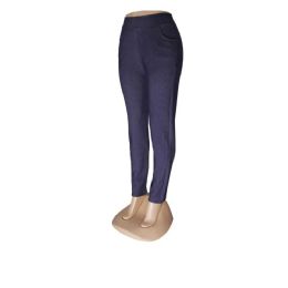 36 Bulk 3Women's Winter FleecE-Lined Denim Leggings