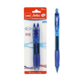 72 Bulk 2pk JETTA GEL RT BLUE PEN