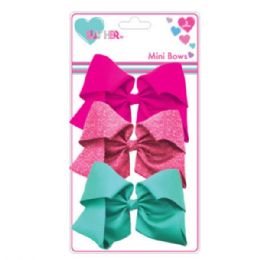33 Bulk 3Luv Her 3 Pc Hair Bows In Assorted Colors