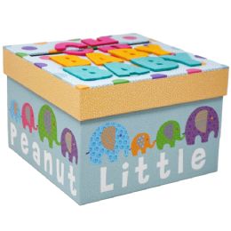 2 Bulk Little Peanut - Elephant Themed Baby Keepsake/memory Box
