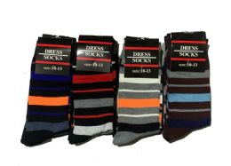 150 Bulk Men Dress Sock Striped Pattern