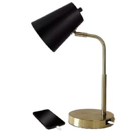 Bulk Desk Lamp Brass With Black Shade