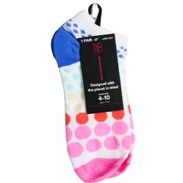 24 Bulk 1pk Ombre Dot Ns Socks Size 9-11