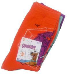 12 Bulk 3pk Women Sccoby Doo Halloween Crew Socks Size 9-11