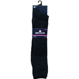 60 Bulk 2pk Navy Girls Details Cable Knit Knee Socks Size 6-8