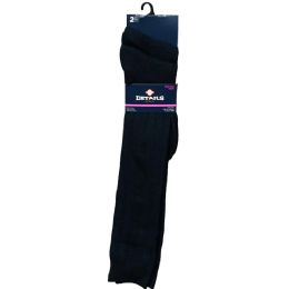 60 Bulk 2pk Navy Girls Details Cable Knit Knee Socks Size 9-11
