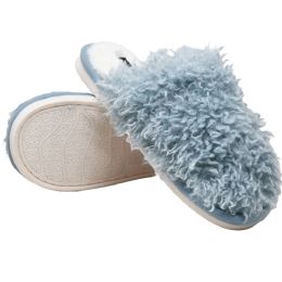18 Bulk Blue Ladies Slippers Size 10