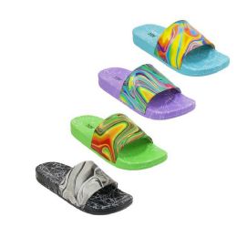 40 Bulk Women Marble Slide Sandal 4-Asst Colors/5-Asst Size
