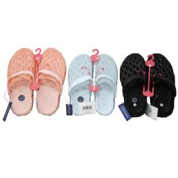 36 Bulk Women 2-Tone Clogs Shoes 3-Asst Colors/6-Asst Size