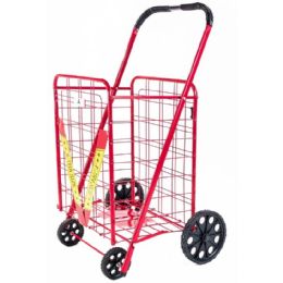 2 Bulk Red Collapsible Utility Shopping Cart