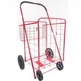 2 Bulk Large Collapsible Shopping Cart With Front Storage