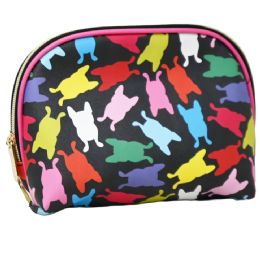 40 Bulk Large Dome Colored Printed Cosmetic Bag