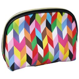 40 Bulk Large Dome Festive Printed Cosmetic Bag