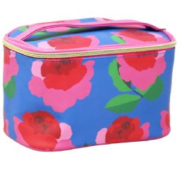 40 Bulk Colorful Floral Printed Cosmetic Train Bag