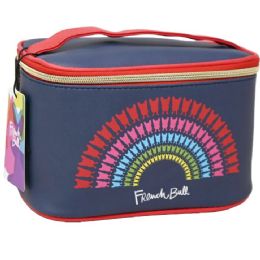 20 Bulk Navy Rainbow Print Cosmetic Train Bag
