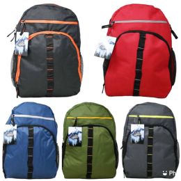 24 Bulk 17-inch Boys' Backpack (5-Color Assortment) 