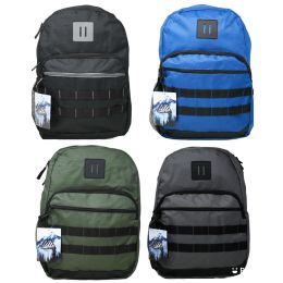 24 Bulk 17-inch Boys' Backpack (4-Color Assortment)