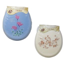 6 Bulk Bone Embroidered Soft Toilet Seat
