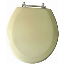 6 Bulk Beige Premium Mdf Toilet Seat With Metal Hinges
