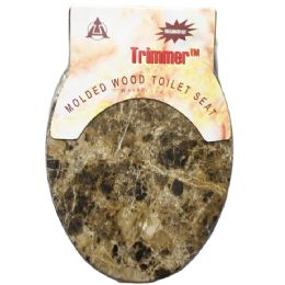 6 Bulk Elongated Bronze Marble Grain Toilet Seat