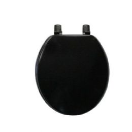 6 Bulk MDF Solid Molded Wood Toilet Seat - Black