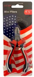 24 Bulk 4.5-Inch Mini Pliers With Usa Flag Design