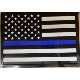 10 Bulk Retro Metal Tin Sign Wall Poster Blue Line America Flag