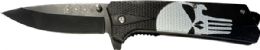 12 Bulk Punisher Skull SprinG-Assisted Knives