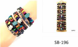 72 Bulk Multicolor Elephant Fashion Bracelets - Assorted