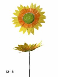 48 Bulk 3d Colorful Sunflower Garden Stake Decorations