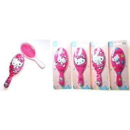 12 Bulk Hello Kitty Kid's Hair Brushes - Assorted
