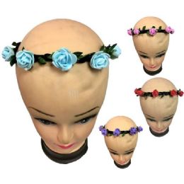 12 Bulk Flower Headbands - Assorted