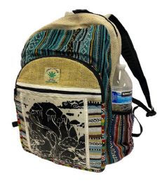 5 Bulk Nepal Handmade Himalayan Hemp Backpacks - Mushroom Tree Of Life