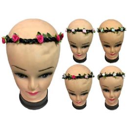 12 Bulk Flower Headbands - Assorted