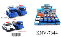 12 Bulk Pull Back Car "city Police Vehicle"