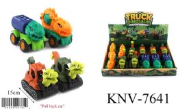 12 Bulk Dinosaur Pull Back Car Display Box