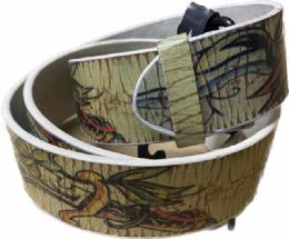 60 Bulk Vintage Dragon Style Fashion Pu Belts - Assorted Sizes
