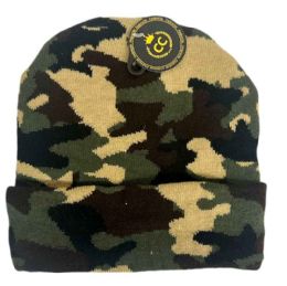 12 Bulk Classic Camo Winter Beanies - Assorted
