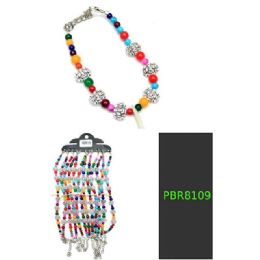 12 Bulk Colorful Bone & Flower Charm Bracelets - Assorted