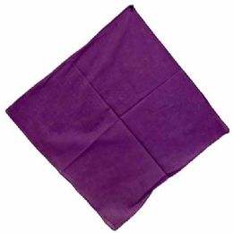 12 Bulk Solid Color Purple Bandanas