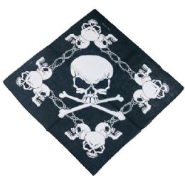 12 Bulk Barbed Wire Skull Bandanas