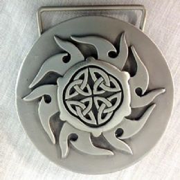 12 Bulk Silver Flame Belt Buckles