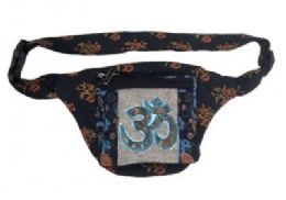 5 Bulk Handmade Cotton Peace Sign Waist Bag