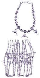 12 Bulk Metal Dolphin Charm Bracelets