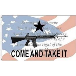 12 Bulk "come And Take It" 2nd Amendment Rifle Flag - 3' X 5'