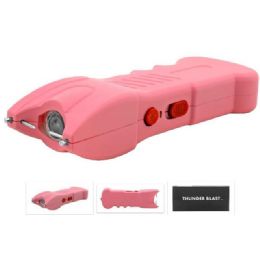 12 Bulk Traditional High Voltage Stun Gun Flashlight - Pink