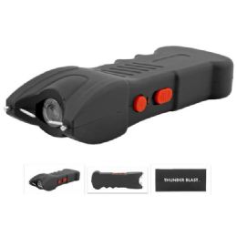 12 Bulk Traditional High Voltage Stun Gun Flashlight - Black