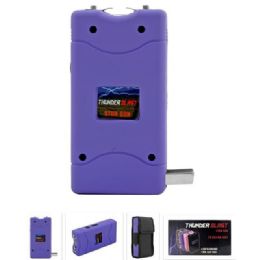 12 Bulk Thunder Blast Stun Gun Flashlight With Carrying Case - Purple