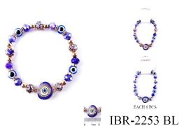 12 Bulk Evil Eye Fashion Bracelets - Assorted